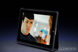 Illustration for article titled iPad Kickstand Accessory Doubles As A Nice Leather Case, Too